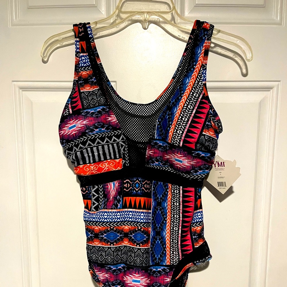One piece Swim Mesh details YMI